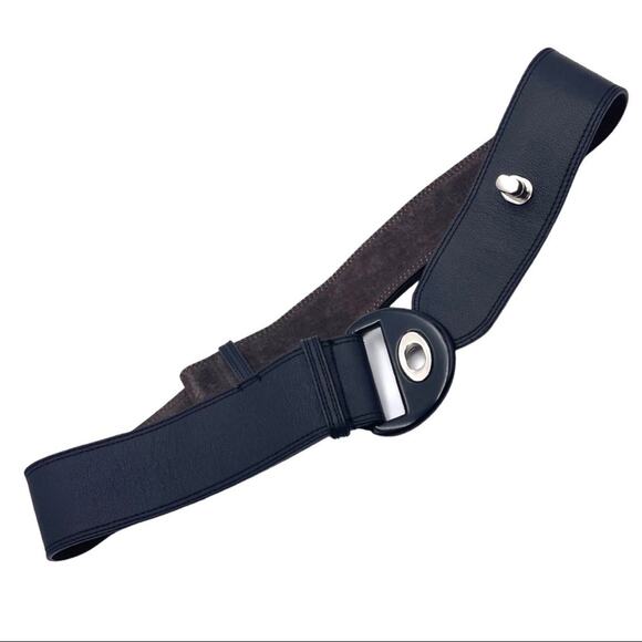 STEVE MADDEN black leather adjustable length belt main image 16